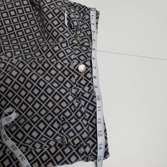 J Crew Blue Gray Geometric   Jeans Very Good! Size 28 - Picture 6 of 6